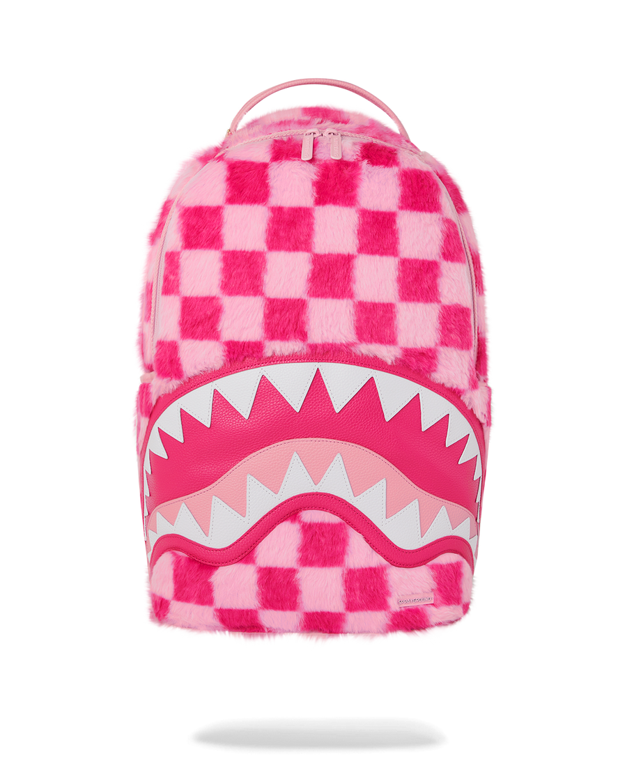 FURZILLA SHARK (PINK CHECK) BACKPACK
