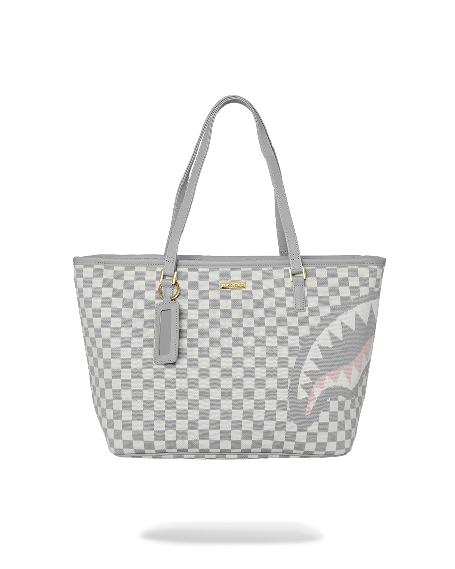 KNIT SHARKS IN PARIS IN CREAM TOTE