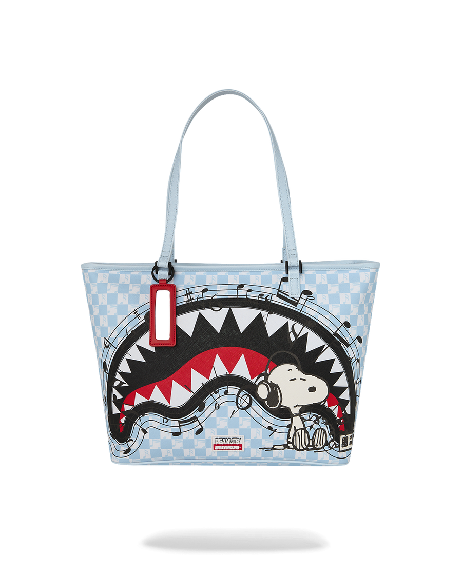 PEANUTS SNOOPY TUNED UP & TUNED OUT TOTE